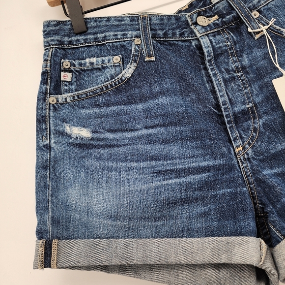 Adriano Goldshmeid AG The Alex Vintage Boyfriend Shorts NEW Size 27 - Picture 4 of 10